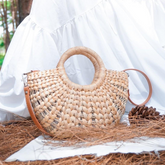 Water hyacinth bag with sparse sedge